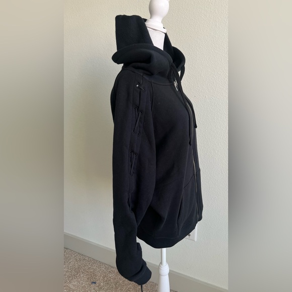 IRO 100% COTTON Black oversized Hoodie Jacket - Picture 4 of 16